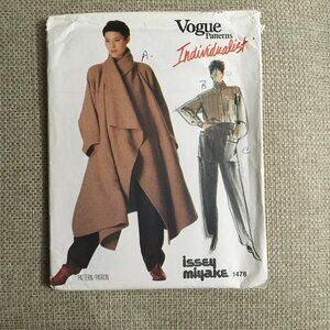 Vogue 1476 Sewing Pattern Issey Miyake Misses Coat Shirt Pants  Fitting